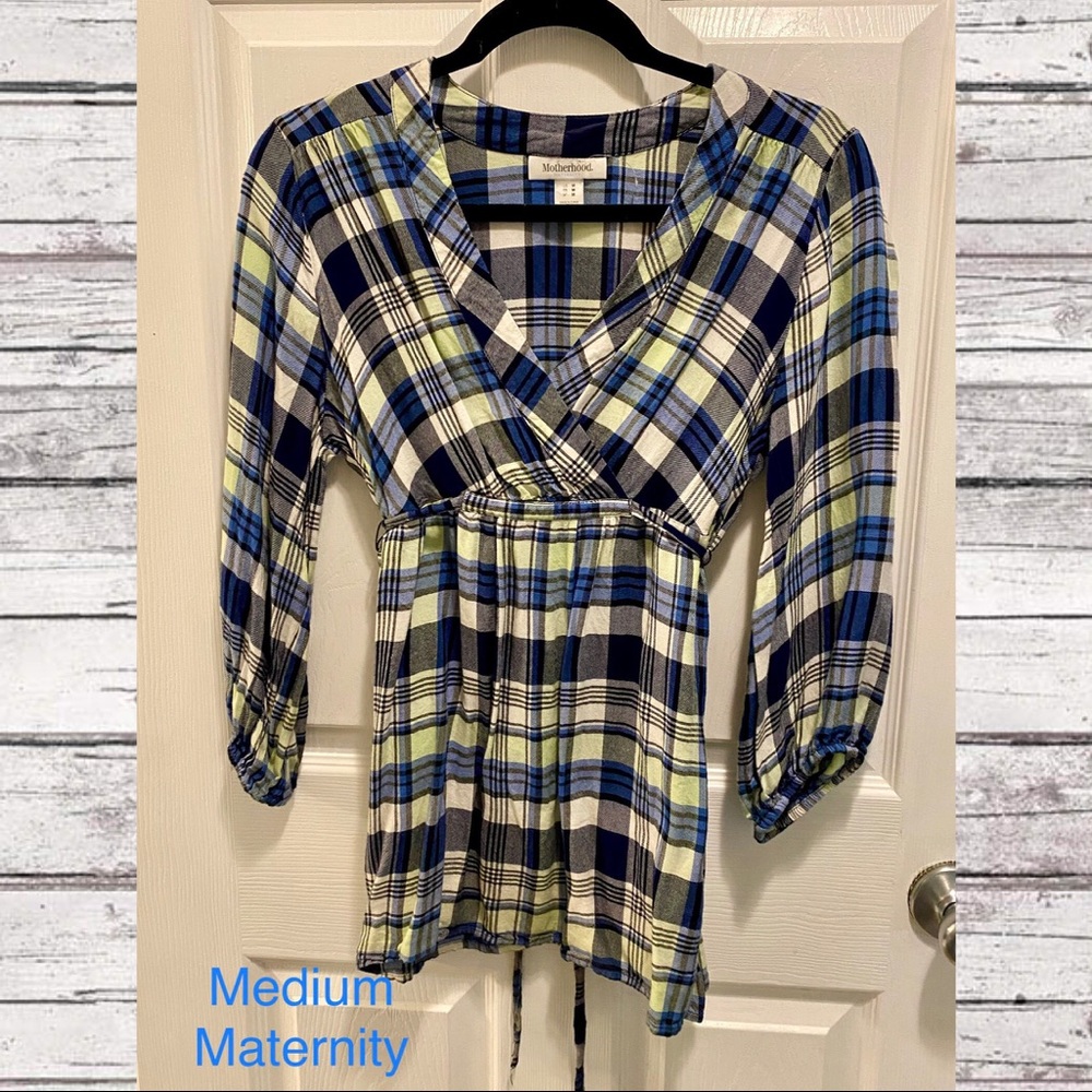 Plaid Maternity Tunic